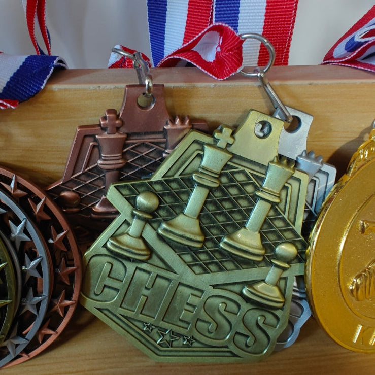 🏅 Medallas de Ajedrez – Oro, Plata y Bronce para Torneos y Competencias