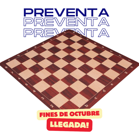 🏁 Tablero de Ajedrez de Goma Diseño Madera Rosewood – 51x51 cm