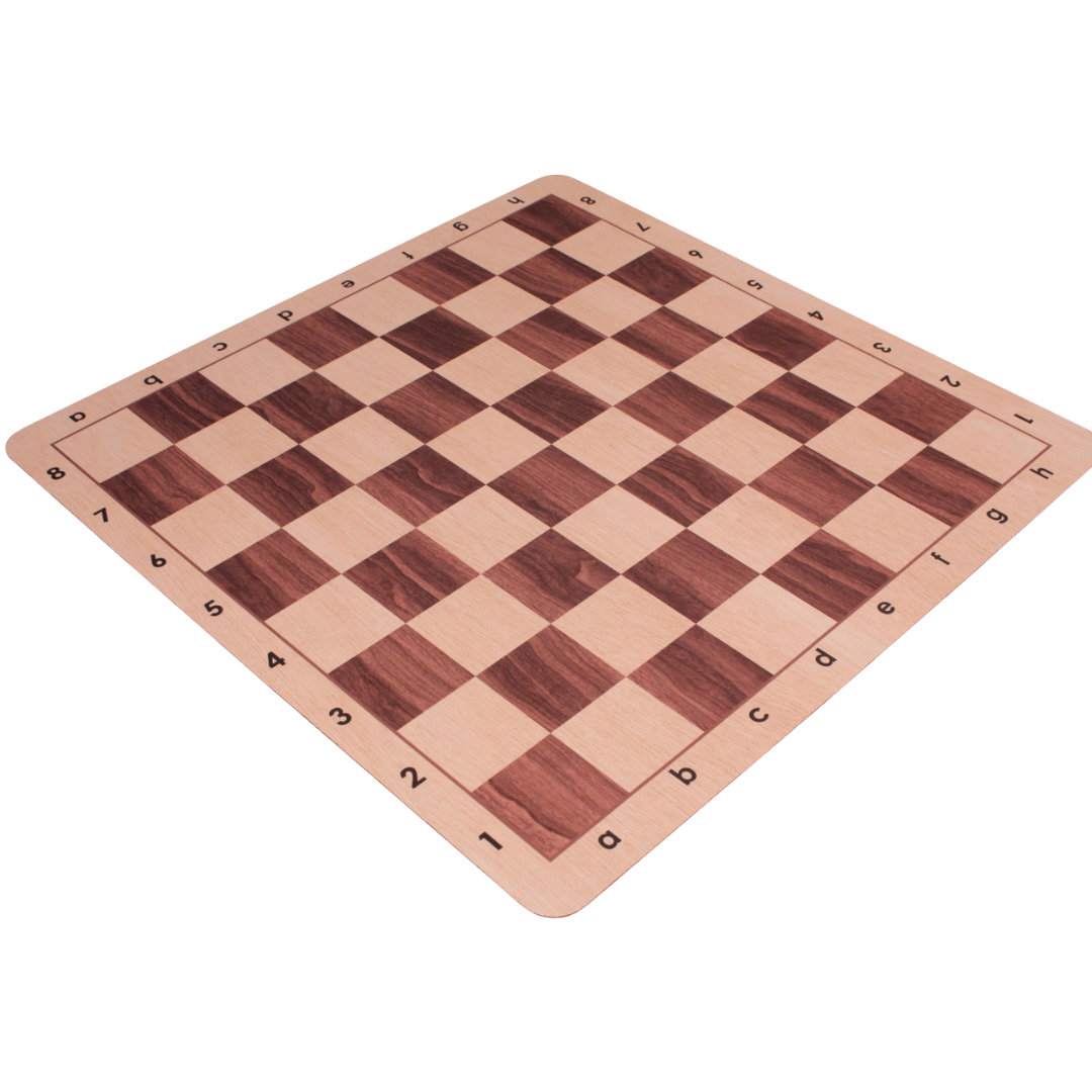 ♟️ Tablero de Ajedrez de Goma Diseño Madera Nogal – 51x51 cm