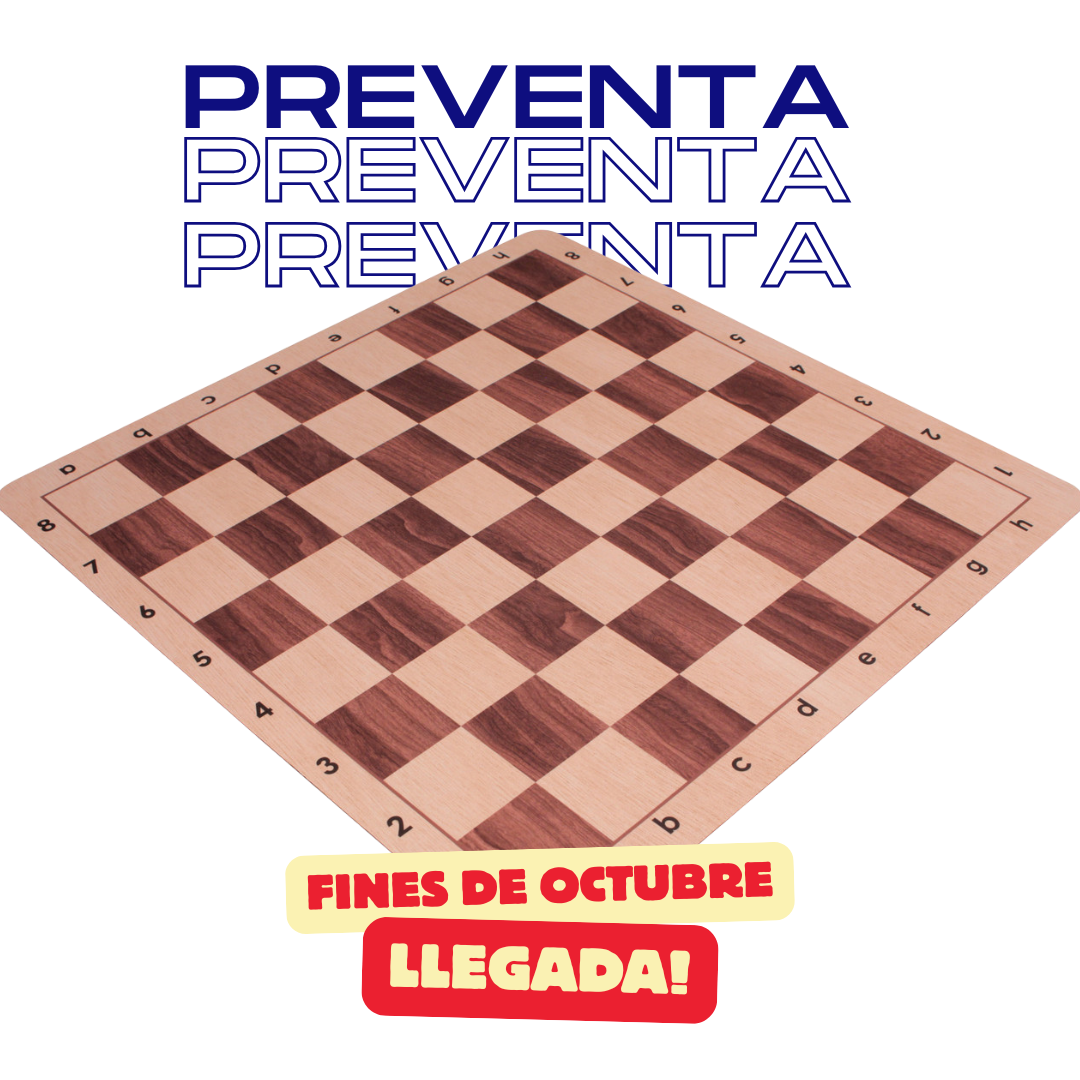 ♟️ Tablero de Ajedrez de Goma Diseño Madera Nogal – 51x51 cm
