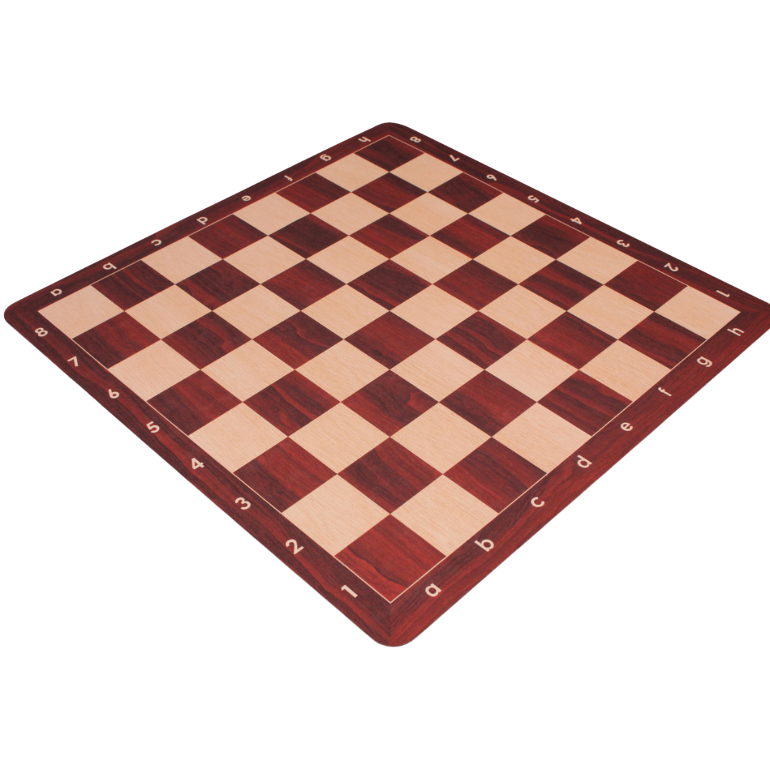 🏁 Tablero de Ajedrez de Goma Diseño Madera Rosewood – 51x51 cm