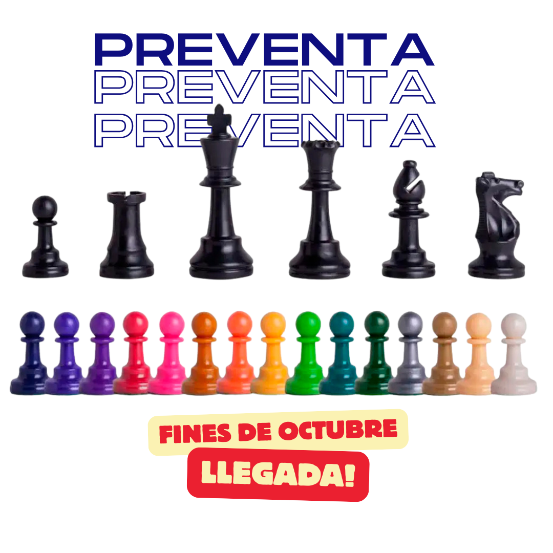 ♟️ Piezas de Ajedrez de Colores — Set de 17 Piezas (con Reina Extra)
