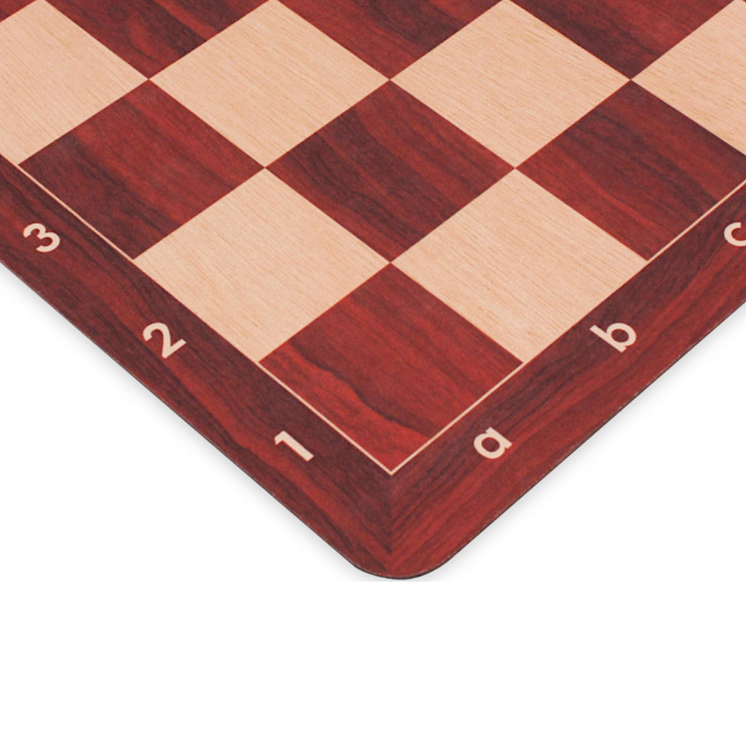 🏁 Tablero de Ajedrez de Goma Diseño Madera Rosewood – 51x51 cm