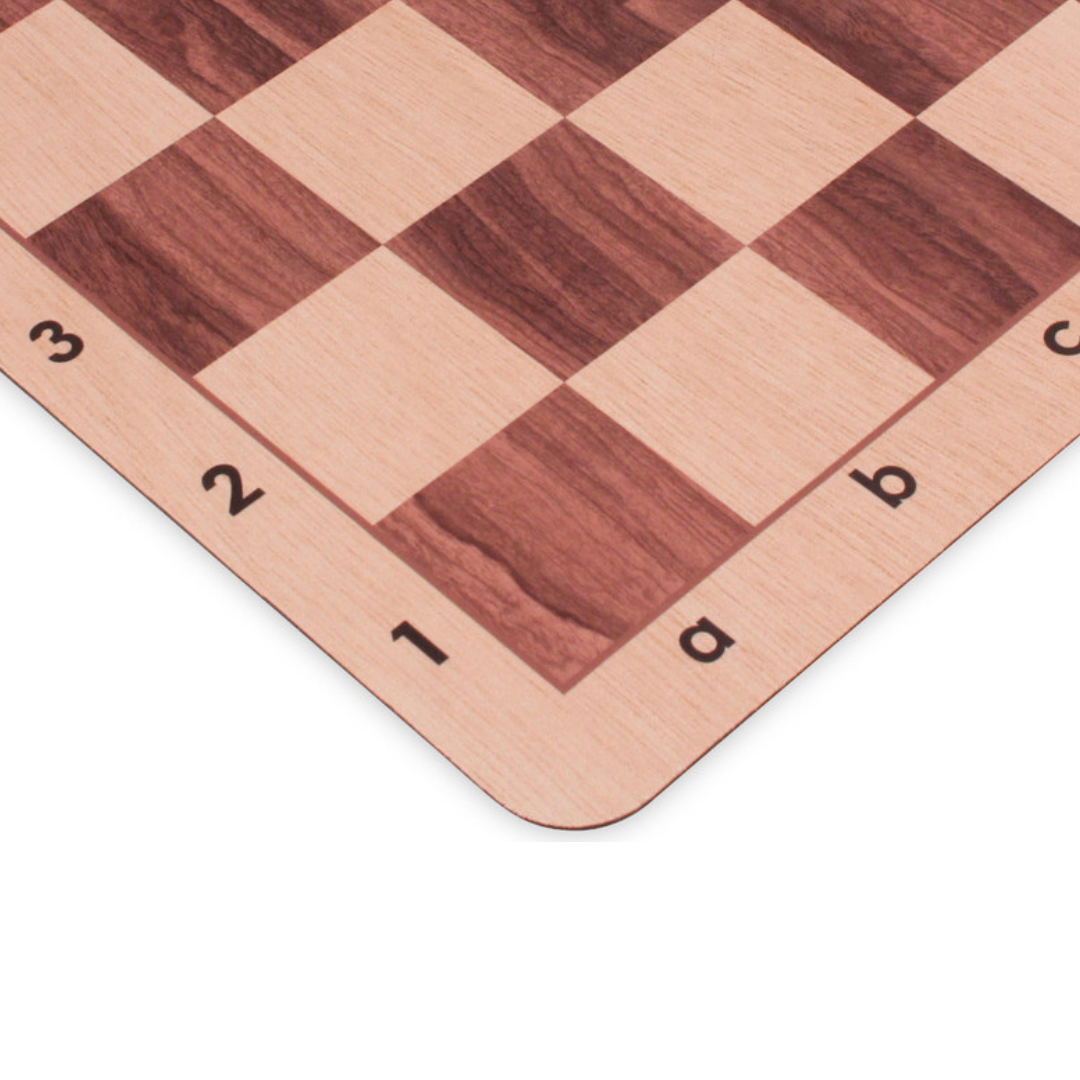 ♟️ Tablero de Ajedrez de Goma Diseño Madera Nogal – 51x51 cm