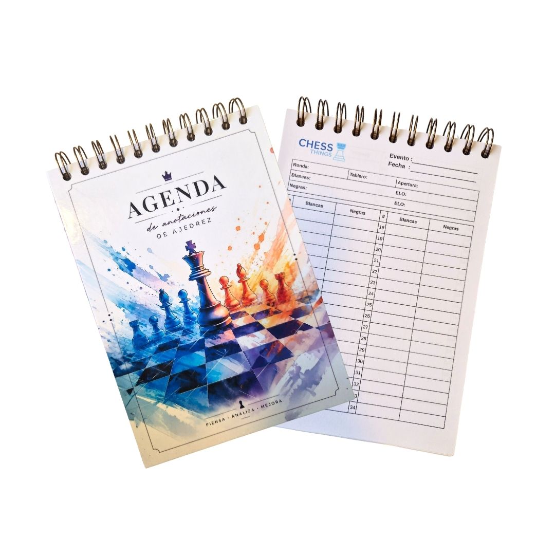 Agenda de Anotaciones de Ajedrez A5 – 100 Partidas