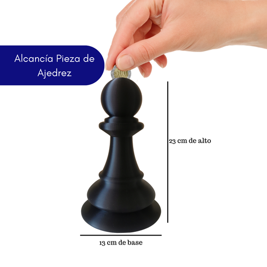 Alcancía Pieza de Ajedrez - Peón Negro