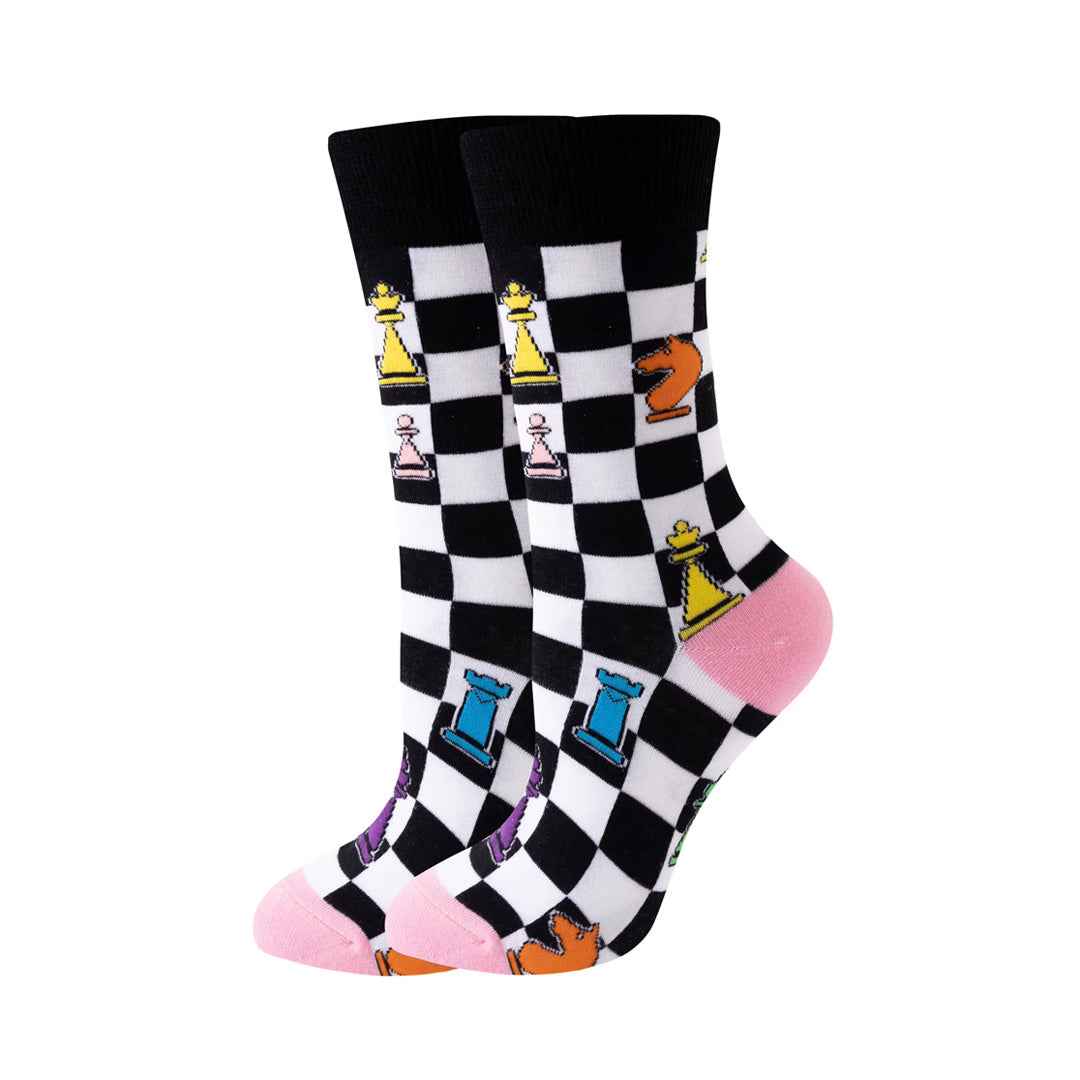 Calcetines con Diseño de Ajedrez