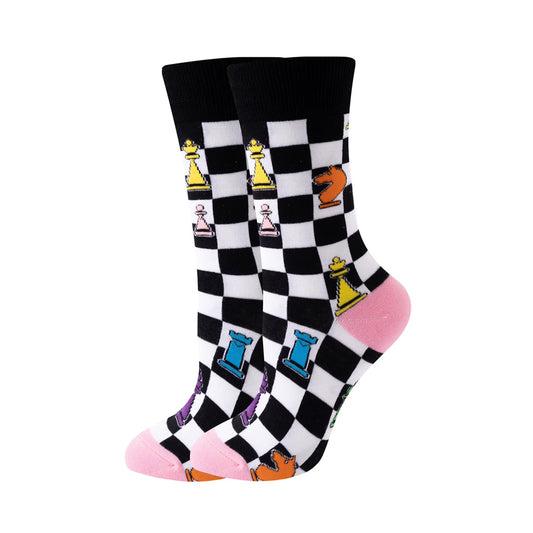 Calcetines con Diseño de Ajedrez