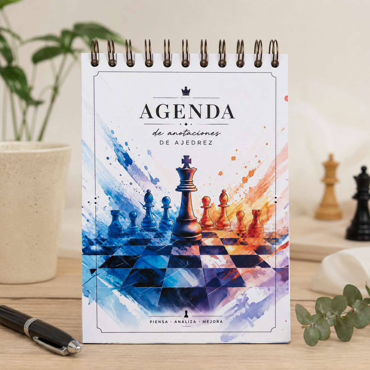 Agenda de Anotaciones de Ajedrez A5 – 100 Partidas