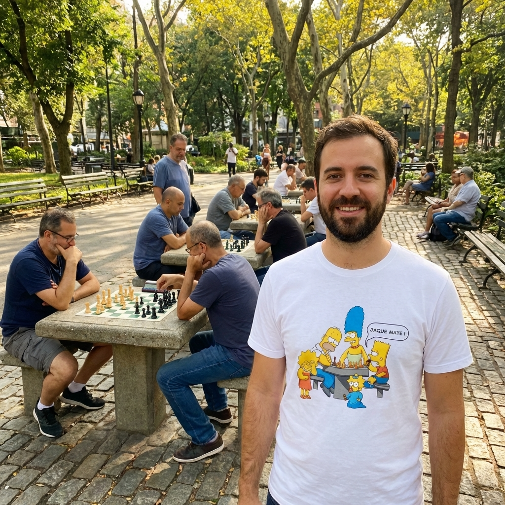 Polera The Simpsons Ajedrez