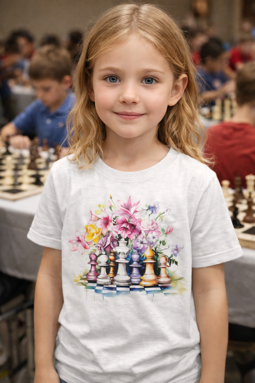 Polera Tablero y Flores Niñas – Chess Things