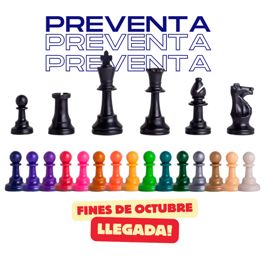 ♟️ Piezas de Ajedrez de Colores — Set de 17 Piezas (con Reina Extra)