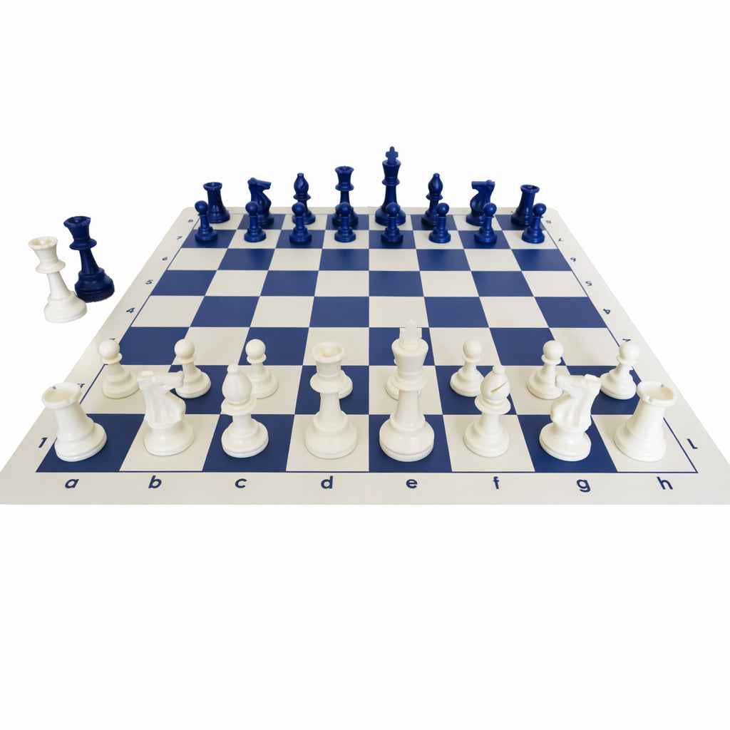 Tablero de Ajedrez Vinilo Azul